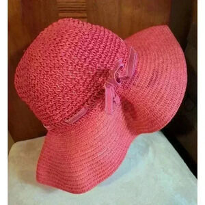 Women's‎ Ladies Floppy Paper Straw Beach Summer Hat Red